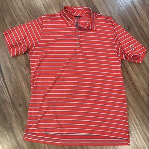 Zero Restriction Mens Golf Polo Shirt Red White